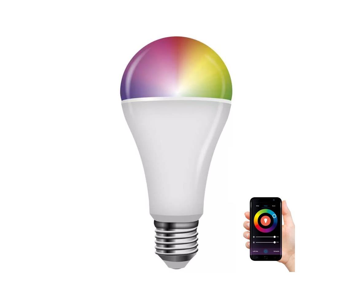  LED RGB Stmívatelná žárovka GoSmart A65 E27/14W/230V 2700-6500K Tuya 