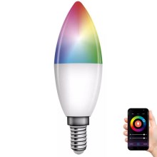 LED RGB Stmívatelná žárovka GoSmart E14/4,8W/230V 2700-6500K Wi-Fi Tuya