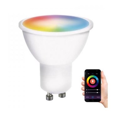 LED RGB Stmívatelná žárovka GU10/5W/230V 3000-6500K Wi-Fi Tuya