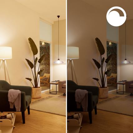 LED RGB Stmívatelná žárovka Philips SMART A60 E27/8,5W/230V 2200-6500K + dálkové ovládání