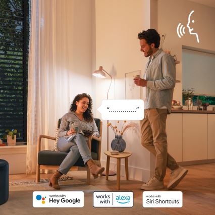 LED RGB Stmívatelná žárovka Philips SMART A60 E27/8,5W/230V 2200-6500K + dálkové ovládání
