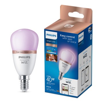 LED RGB Stmívatelná žárovka Philips SMART P45 E14/4,9W/230V 2200-6500K CRI 90
