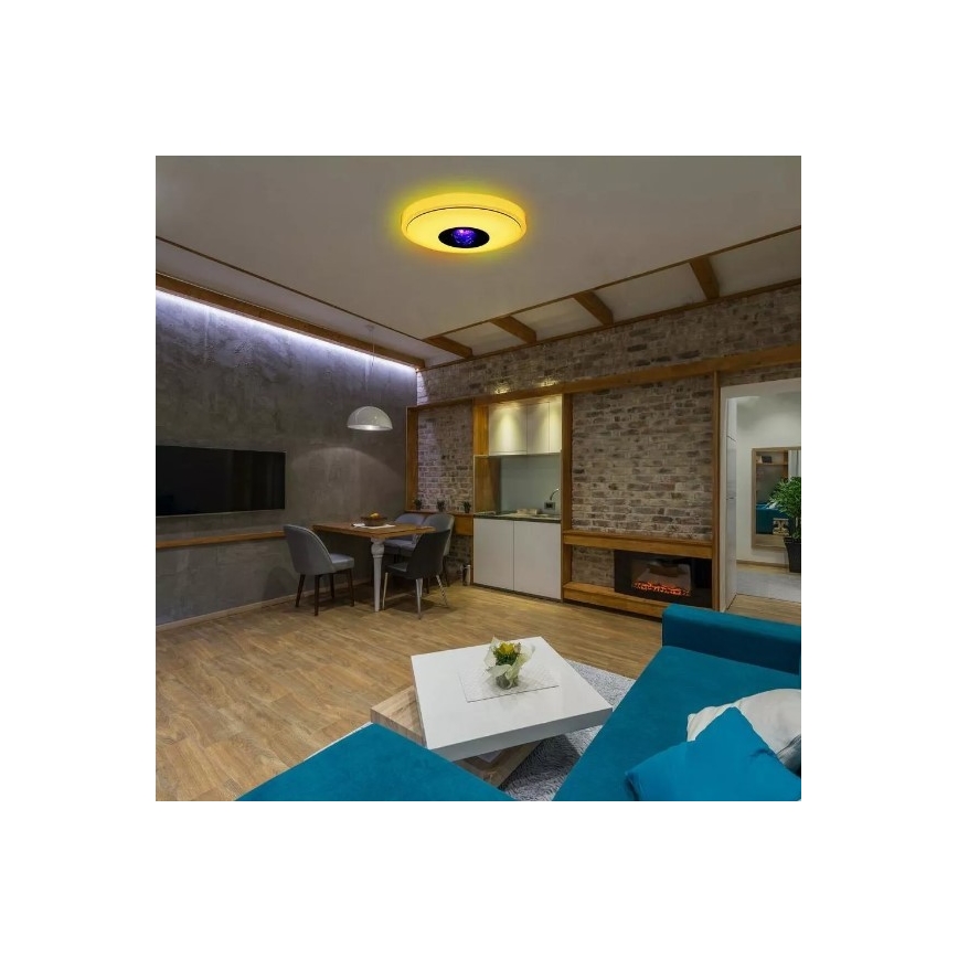 LED RGB Stmívatelné stropní svítidlo MAGIC DISCO LED/18W/230V + dálkové ovládání