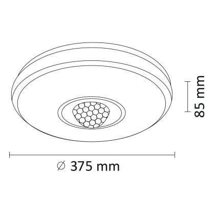 LED RGB Stmívatelné stropní svítidlo MAGIC DISCO LED/18W/230V + dálkové ovládání