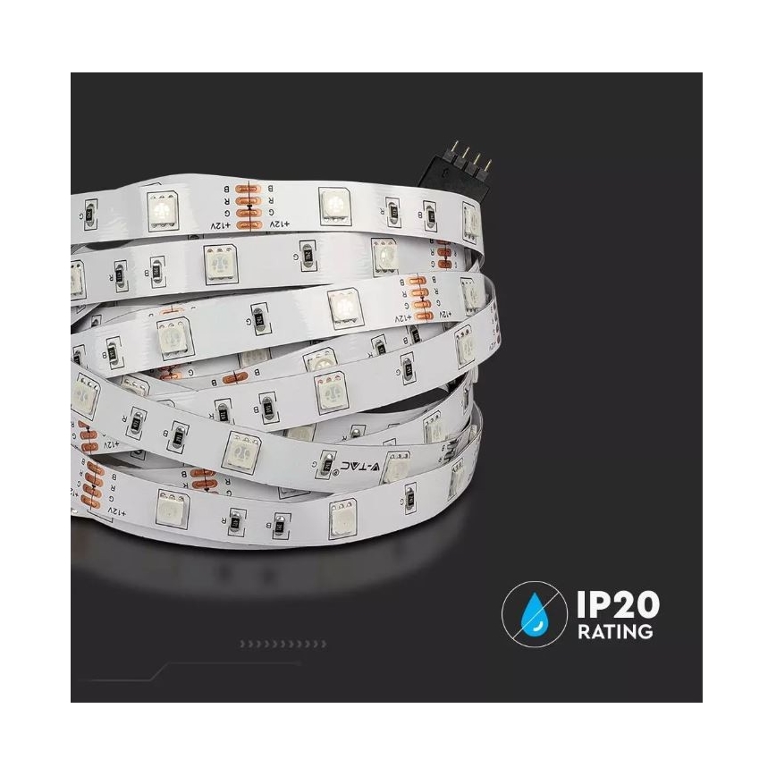 LED RGB Stmívatelný pásek 2x5m LED/4,8W/230V + dálkové ovládání