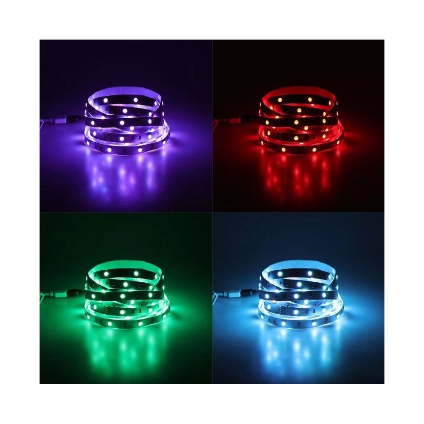 LED RGB Stmívatelný pásek 2x5m LED/4,8W/230V + dálkové ovládání