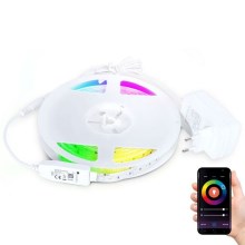 LED RGB Stmívatelný pásek LED/24W/230V 5m 3000-6000K Wi-Fi Tuya