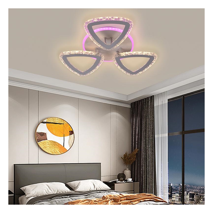LED RGB Stmívatelný přisazený lustr LED/45W/230V 3000-6500K + dálkové ovládání