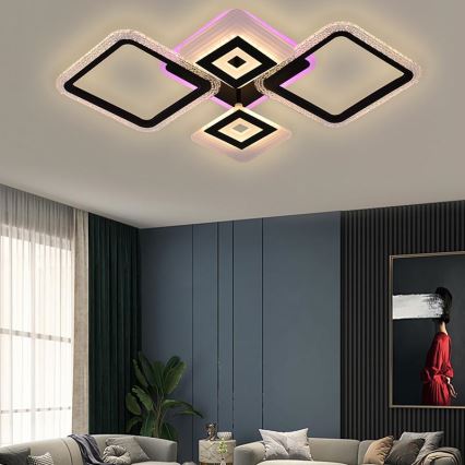 LED RGB Stmívatelný přisazený lustr LED/65W/230V 3000-6500K + dálkové ovládání
