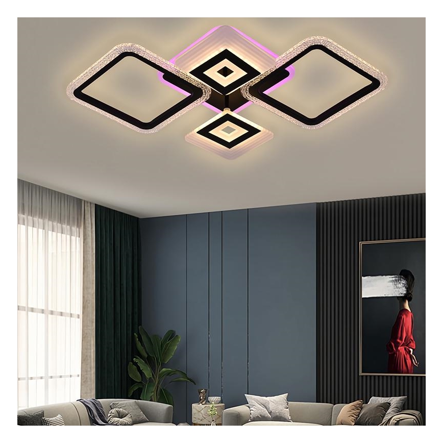 LED RGB Stmívatelný přisazený lustr LED/65W/230V 3000-6500K + dálkové ovládání