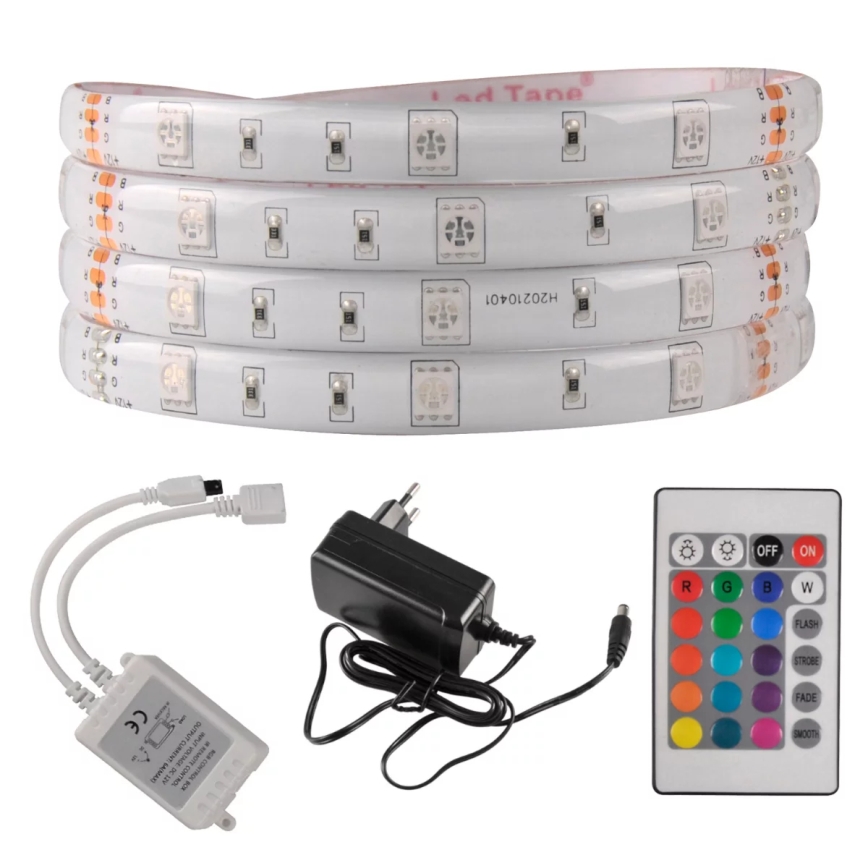 LED RGB Stmívatelný venkovní pásek 5m LED/14W/12V IP65 + DO