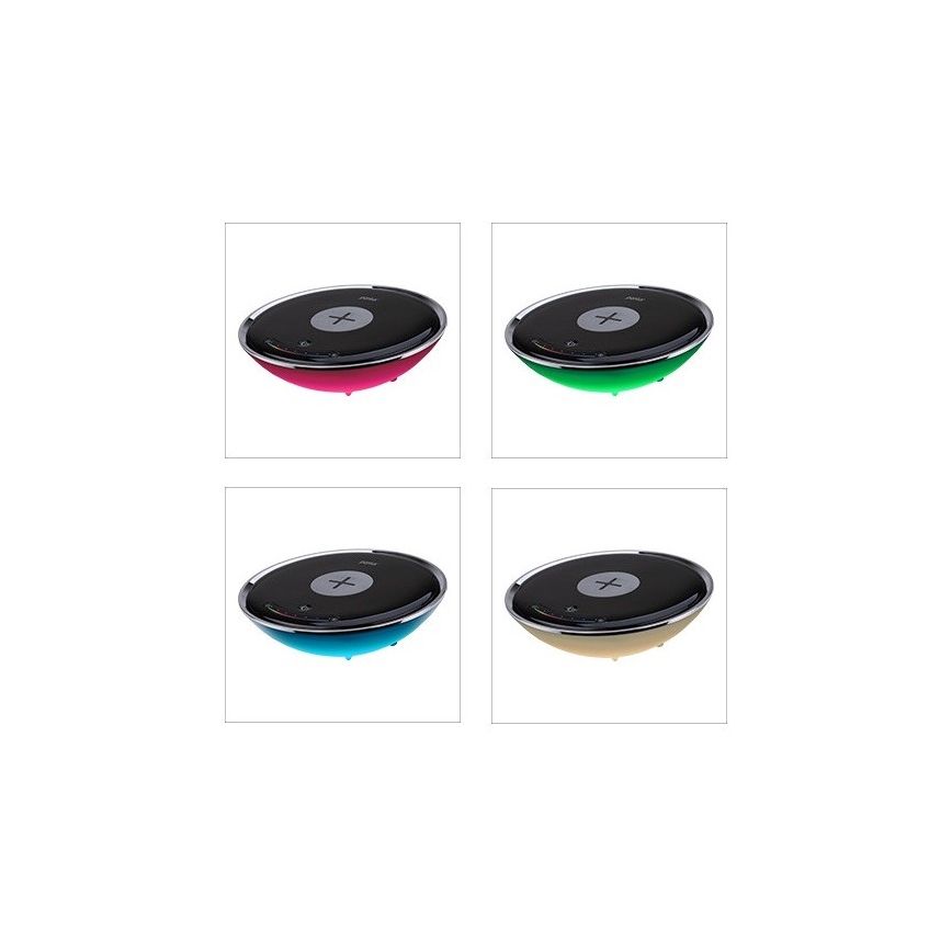 LED RGB Stolní lampa s bezdrátovým nabíjením LED/10W/230V