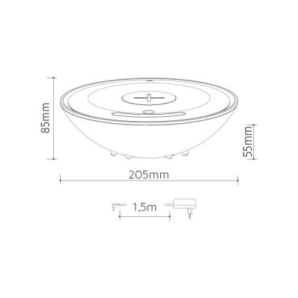 LED RGB Stolní lampa s bezdrátovým nabíjením LED/10W/230V