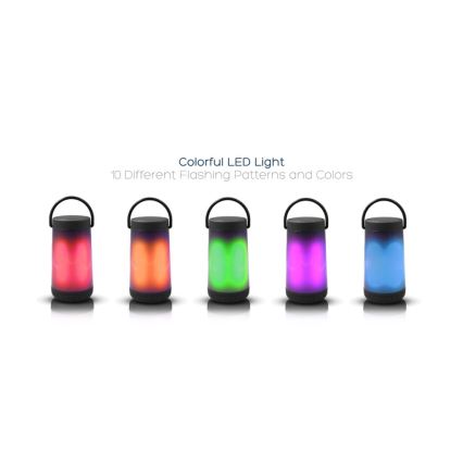 LED RGB Stolní lampa s bluetooth reproduktorem 5W/3,7V 2000 mAh