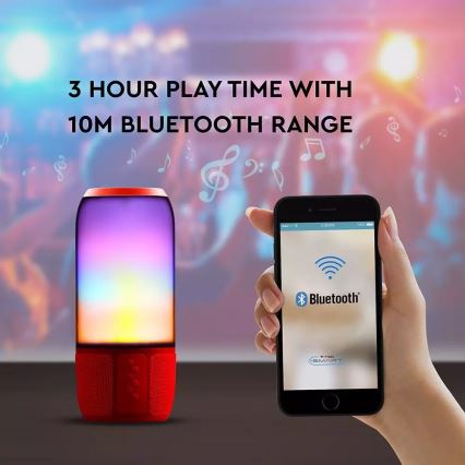 LED RGB Stolní lampa s reproduktorem 2xLED/3W/5V 1800 mAh