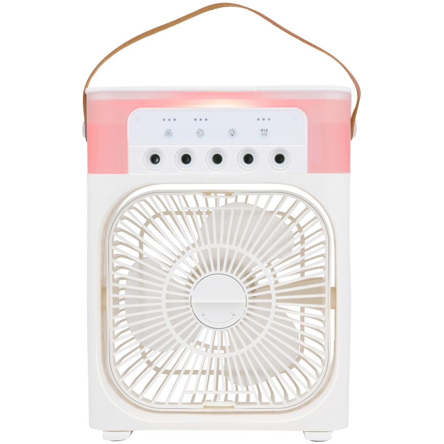 LED RGB Stolní ventilátor s mlhovým efektem 10W/5V