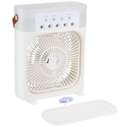 LED RGB Stolní ventilátor s mlhovým efektem 10W/5V