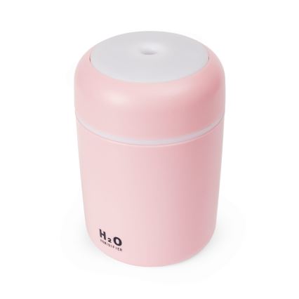 LED RGB Ultrazvukový aroma difuzér a zvlhčovač vzduchu LED/2W 300ml růžová