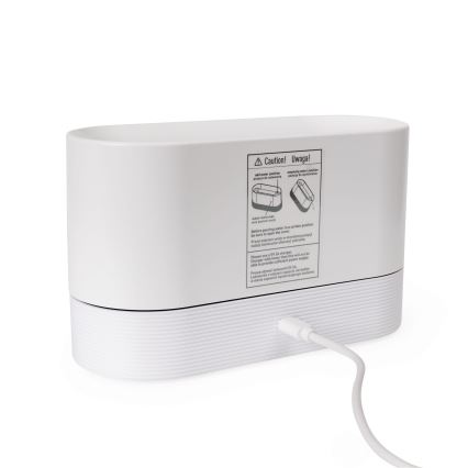 LED RGB Ultrazvukový aroma difuzér a zvlhčovač vzduchu s podsvícením 180ml bílá