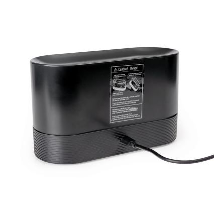 LED RGB Ultrazvukový aroma difuzér a zvlhčovač vzduchu s podsvícením 180ml černá