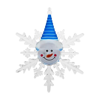 LED RGB Vánoční dekorace s přísavkou LED/3xLR44 sněhulák červená/modrá/zelená