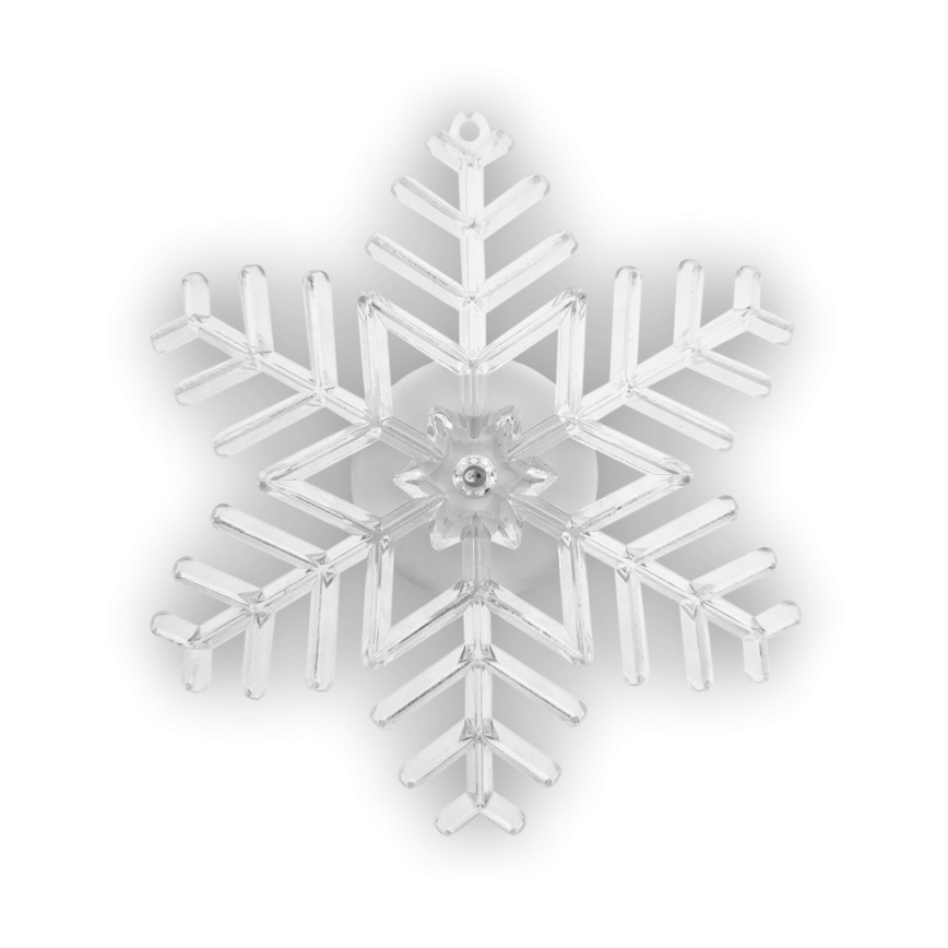 LED RGB Vánoční dekorace s přísavkou LED/3xLR44 vločka