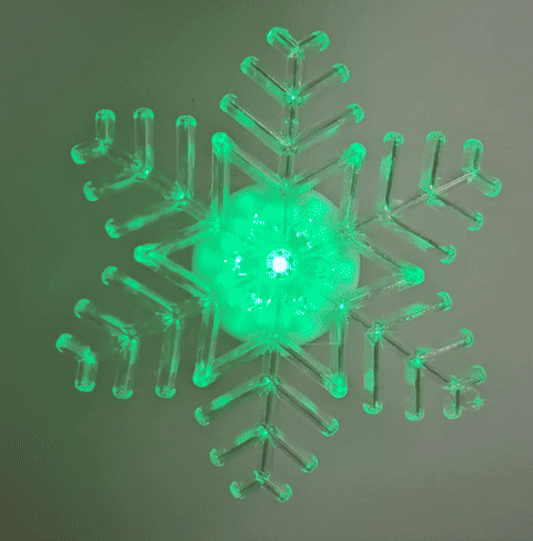 LED RGB Vánoční dekorace s přísavkou LED/3xLR44 vločka