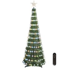 LED RGB Vánoční stromek se světelným řetězem 304xLED/16 módů 1,8m + dálkové ovládání