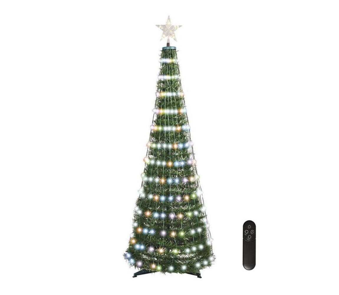 EMOS LED RGB Vánoční stromek se světelným řetězem 304xLED/16 módů 1,8m + DO EMS650