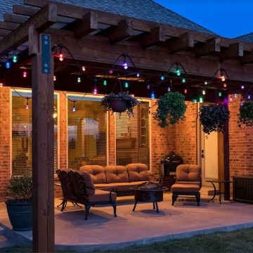 LED RGB Venkovní dekorační řetěz GIRLANDA 10 m 10xE27/1,5W/230V IP44