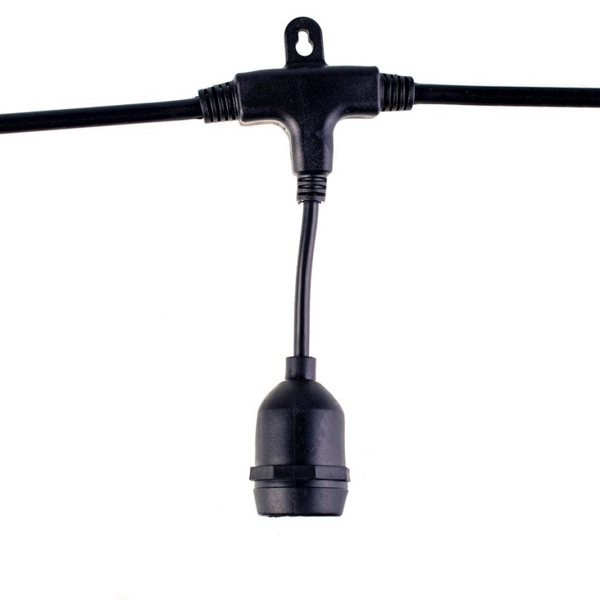 LED RGB Venkovní dekorační řetěz GIRLANDA 10 m 10xE27/1,5W/230V IP44