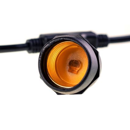 LED RGB Venkovní dekorační řetěz GIRLANDA 10 m 10xE27/1,5W/230V IP44