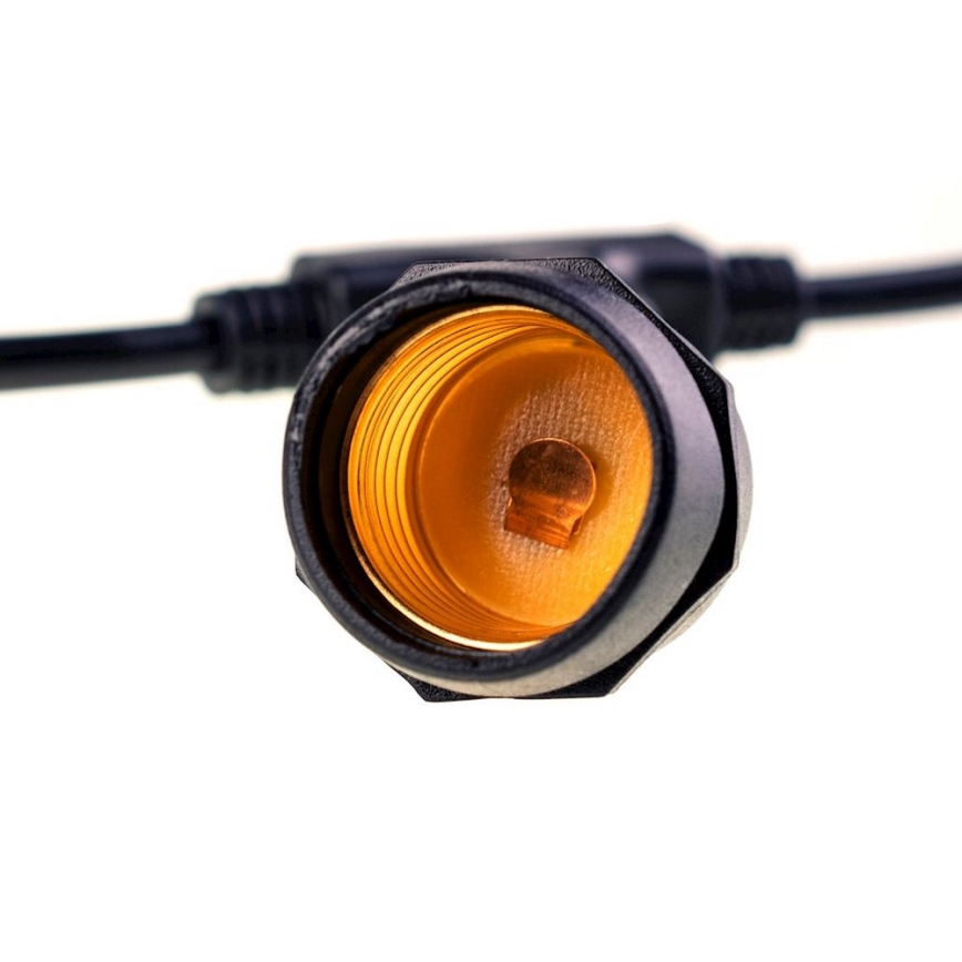 LED RGB Venkovní dekorační řetěz GIRLANDA 10 m 10xE27/1,5W/230V IP44