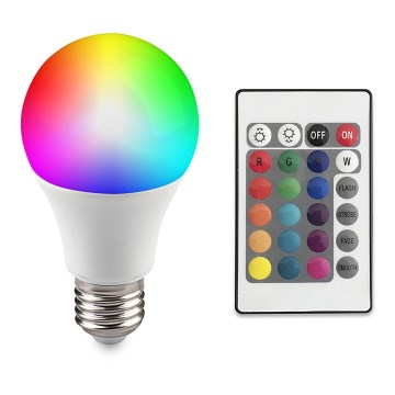 LED RGB žárovka E27/6W/230V stmívatelná LED RGB žárovka E27/6W/230V stmívatelná