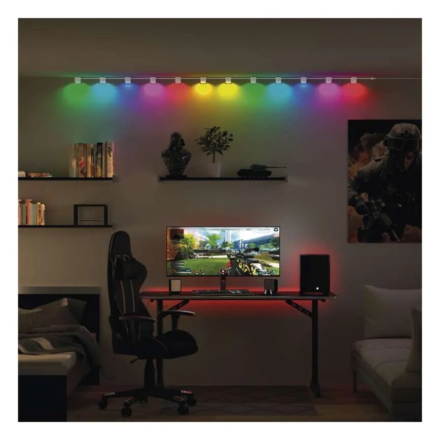 LED RGBIC+CCT Dekorační řetěz s bodovým osvětlením GoSmart 12xLED/7W/230V 255 cm Wi-Fi Tuya