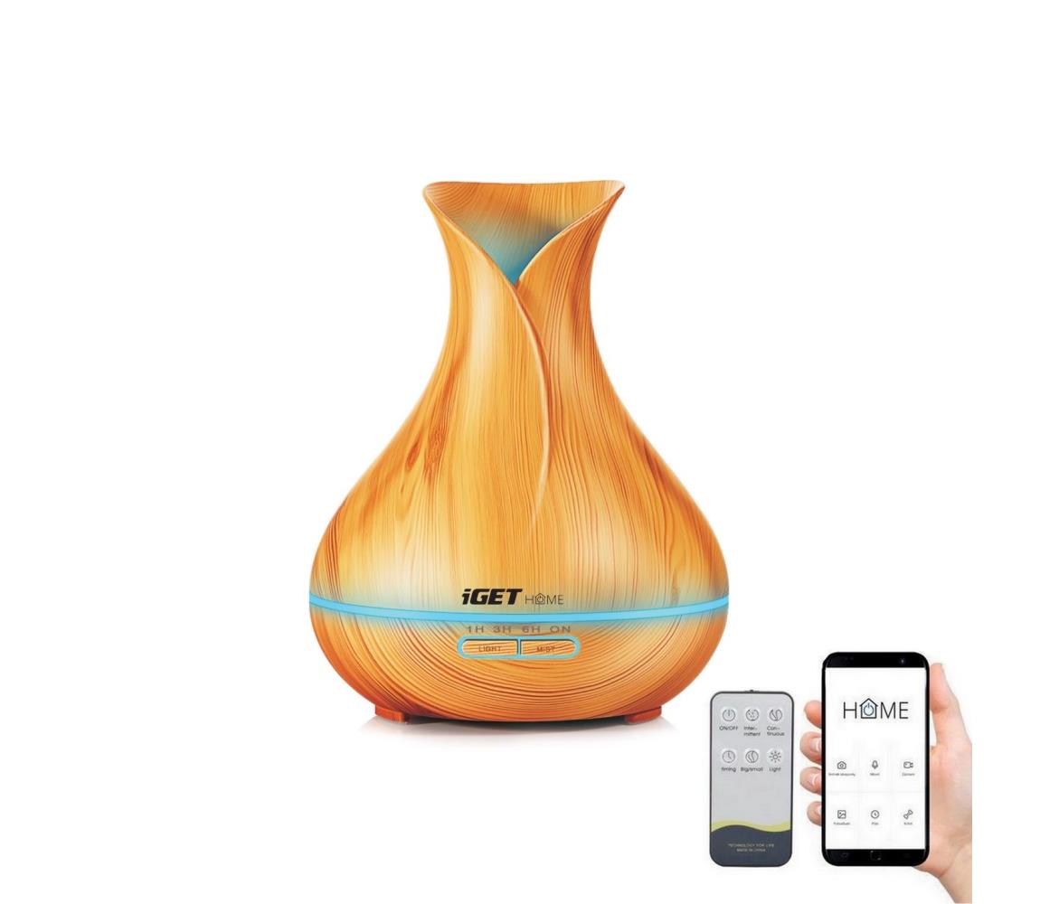 iGET LED RGBW Aroma difuzér a zvlhčovač vzduchu LED/230V 500 ml Wi-Fi + DO IK0041