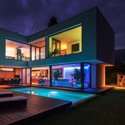 LED RGBW Koupelnový stmívatelný pásek LED/7,5W/12V IP65 3m Wi-Fi Tuya