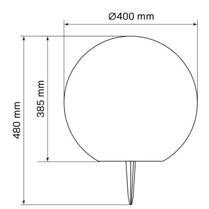 LED RGBW Solární lampa BALL LED/1,2V pr. 40 cm IP65 + dálkové ovládání