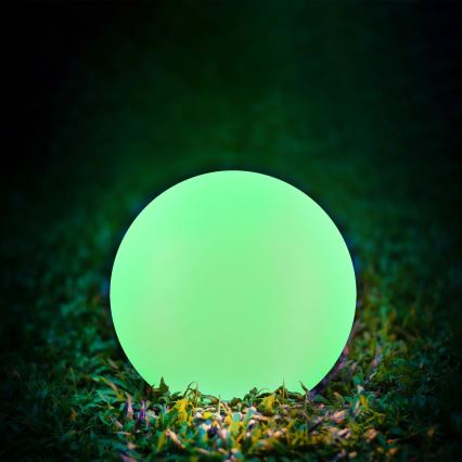 LED RGBW Solární lampa BALL LED/3,2V 500 mAh pr. 20 cm IP65 + dálkové ovládání
