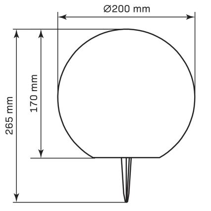 LED RGBW Solární lampa BALL LED/3,2V 500 mAh pr. 20 cm IP65 + dálkové ovládání