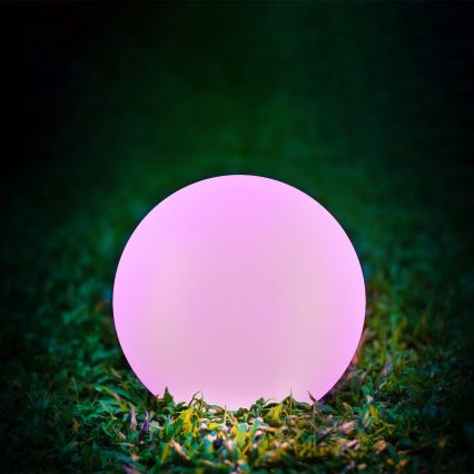 LED RGBW Solární lampa BALL LED/3,2V 500 mAh pr. 30 cm IP65 + dálkové ovládání