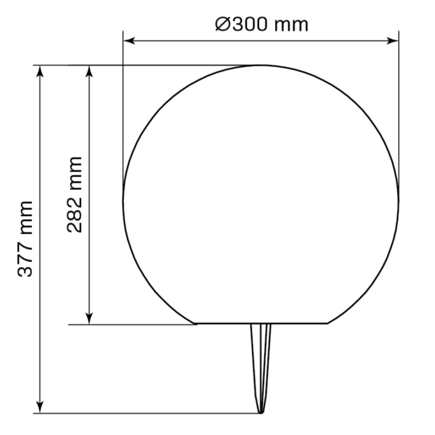 LED RGBW Solární lampa BALL LED/3,2V 500 mAh pr. 30 cm IP65 + dálkové ovládání