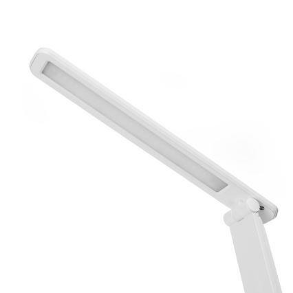 LED RGBW Stmívatelná dotyková stolní lampa s bezdrátovým nabíjením, displejem a USB portem MAGNUS LED/6W/5V 3000-6500K bílá
