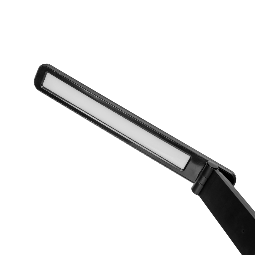 LED RGBW Stmívatelná dotyková stolní lampa s bezdrátovým nabíjením, LCD displejem a USB portem MAGNUS LED/6W/5V 3000-6500K černá