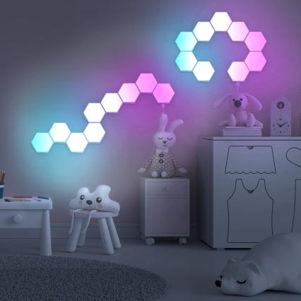 SADA 9x LED RGBW Stmívatelné nástěnné dekorační svítidlo MAYA LED/1W/230V + dálkové ovládání