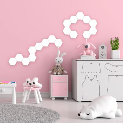 SADA 9x LED RGBW Stmívatelné nástěnné dekorační svítidlo MAYA LED/1W/230V + dálkové ovládání