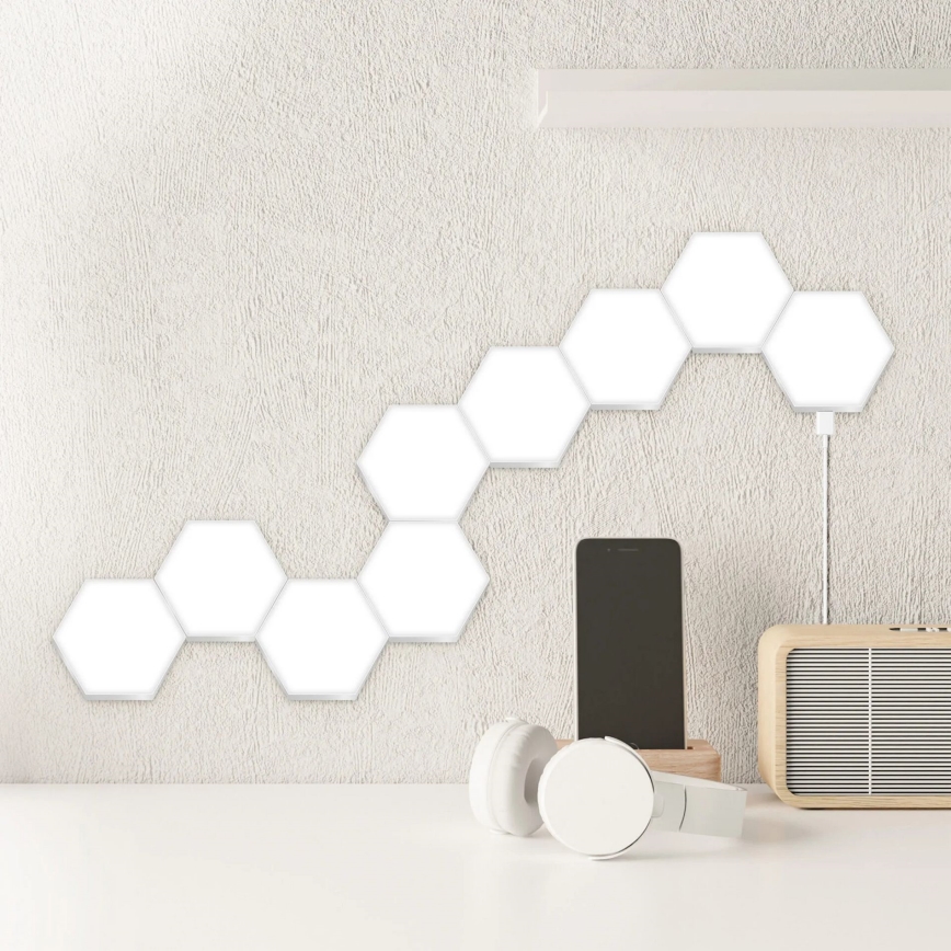 SADA 9x LED RGBW Stmívatelné nástěnné dekorační svítidlo MAYA LED/1W/230V + dálkové ovládání