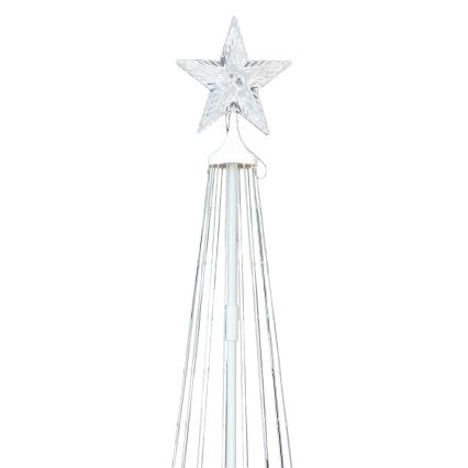 LED RGBW Stmívatelná venkovní vánoční dekorace LED/4W/230V 180 cm IP44 stromek + dálkové ovládání