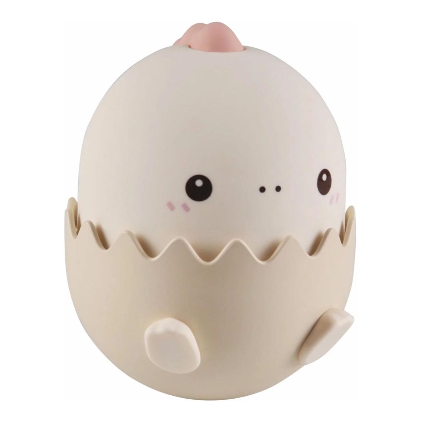 LED RGBW Stmívatelná dětská dotyková lampa BABY DINO LED/0,75W/5V USB 1200 mAh růžová