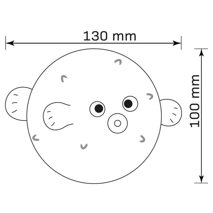LED RGBW Stmívatelná dětská dotyková lampa HELA LED/1W/5V USB 1200 mAh rybička růžová